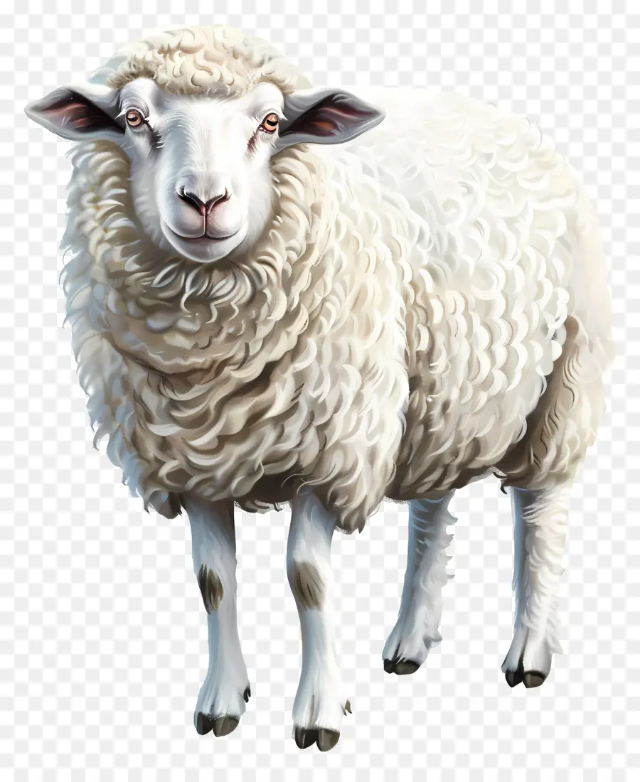 Белая овца，овцы PNG