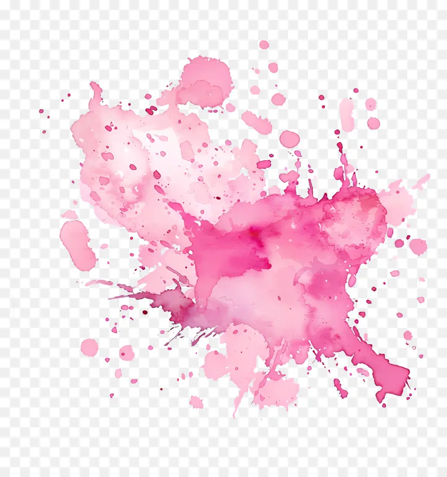 розовая акварель пятно，Розовая акварель PNG