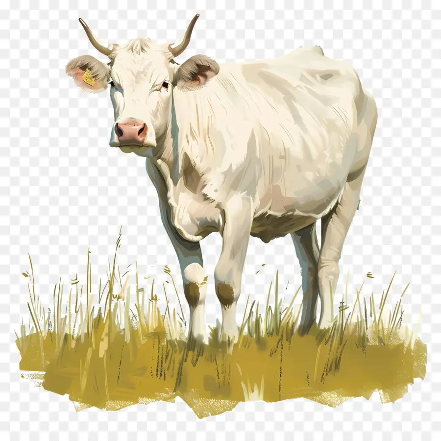 белая корова，корова PNG