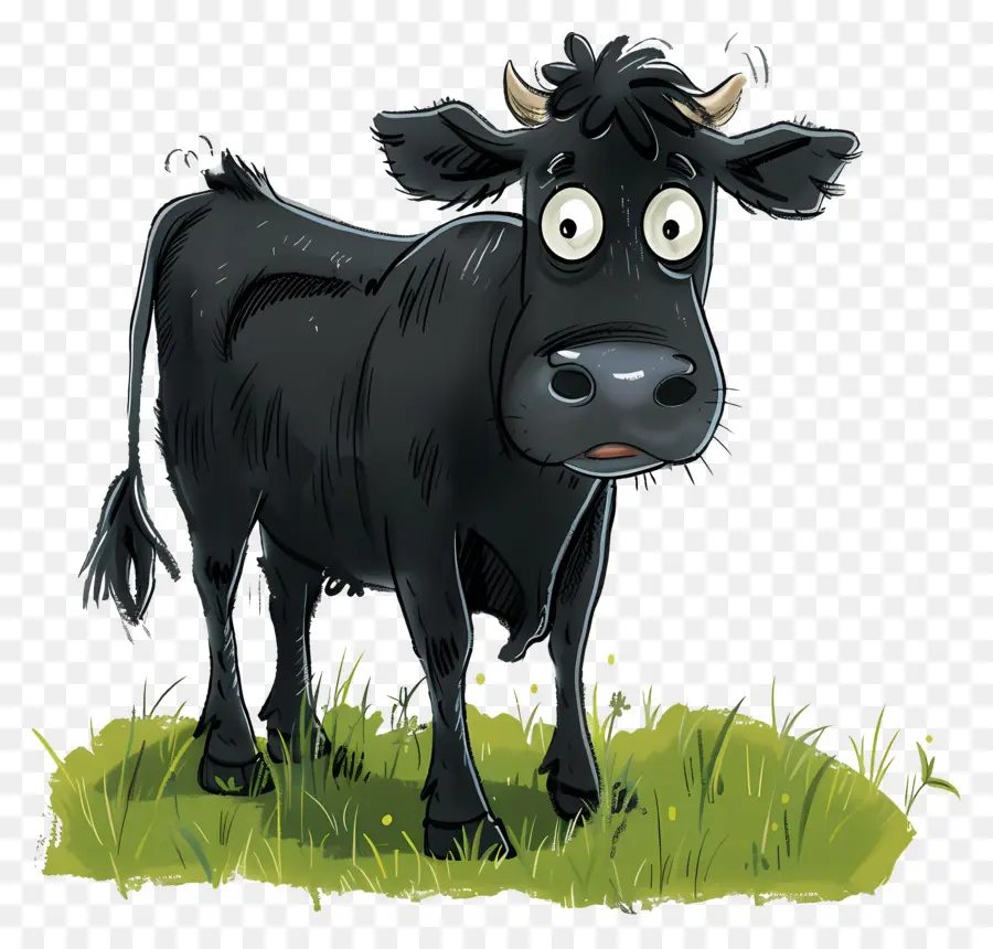 Черная корова，корова PNG