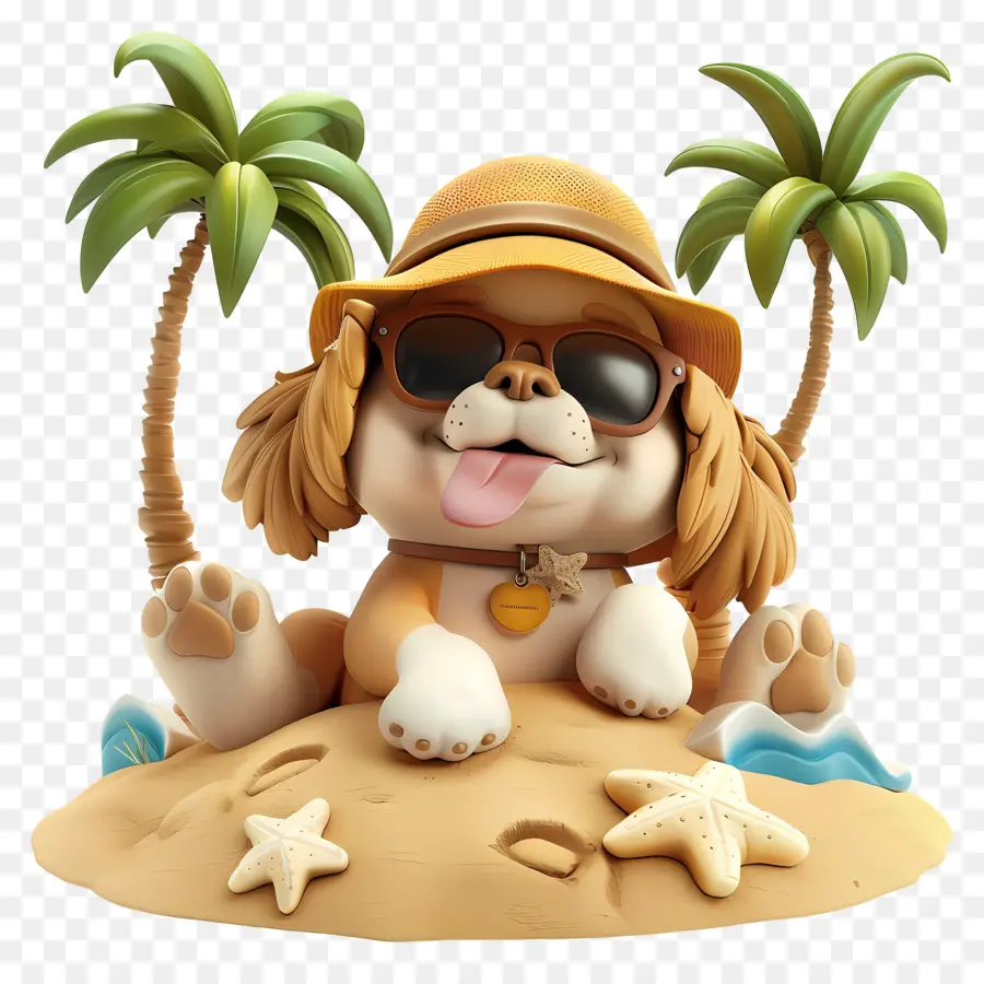 пляж，Собака PNG
