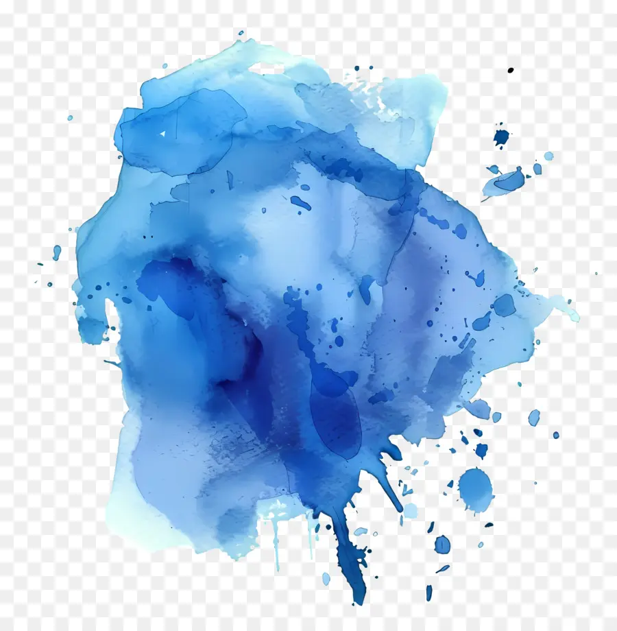 синий фон，синяя краска брызги PNG