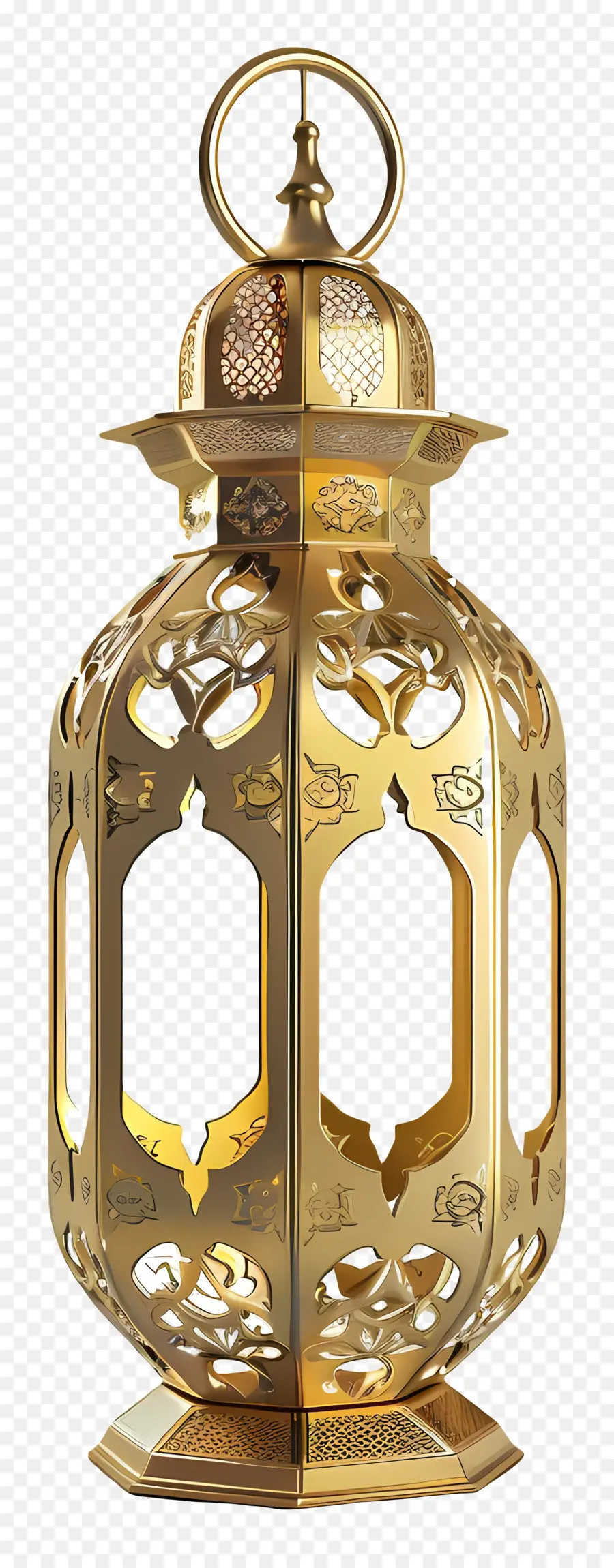 Рамадан Фонарь，Золотая лампа PNG