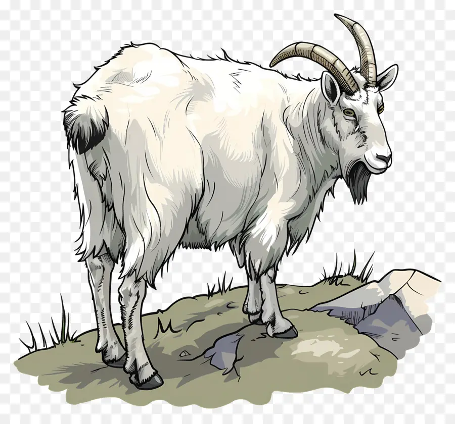 коза，Скалистые склоны холма PNG