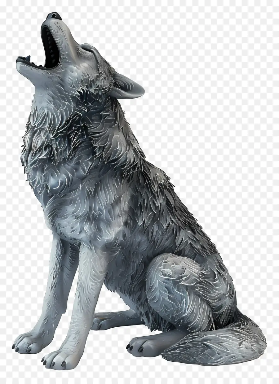 вой волка，Серый волк PNG