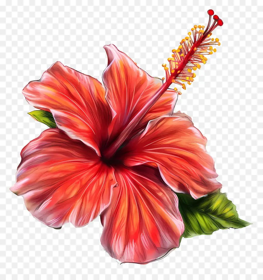 Моана Хибискус，Красный цветок гибискуса PNG