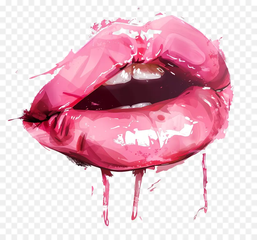 Розовый поцелуй Марк，розовая помада PNG