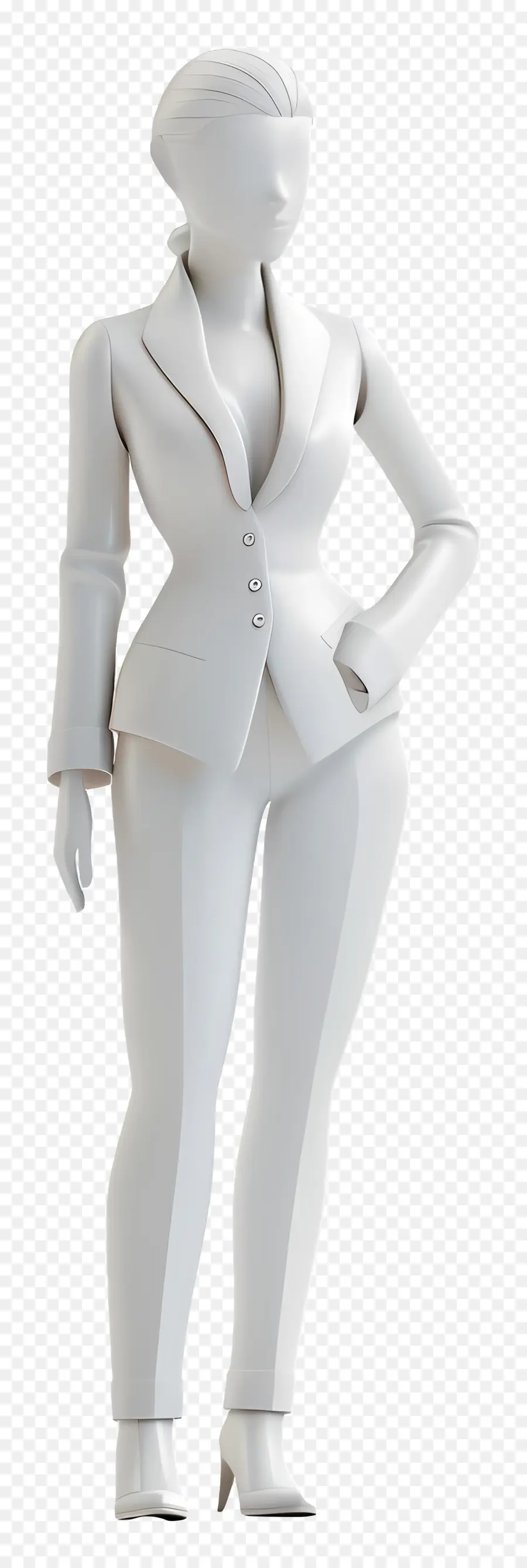 Женский костюм，3d визуализация PNG