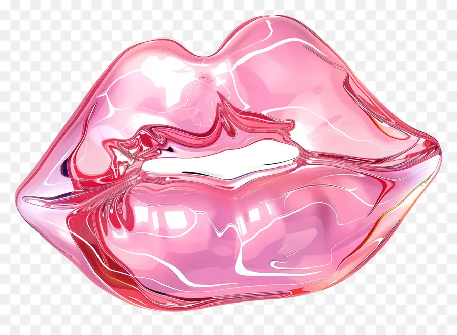 Розовый поцелуй Марк，розовые губы PNG
