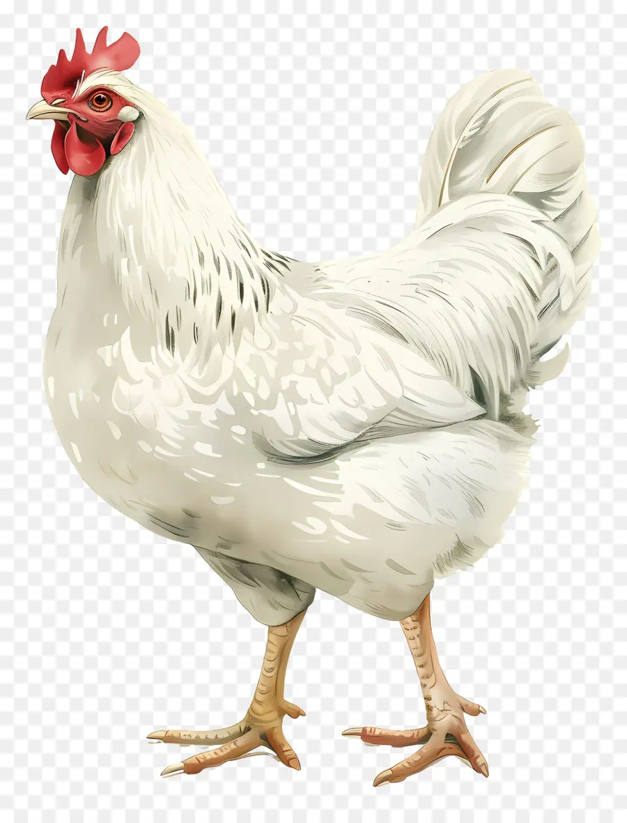 Курочка，белая курица PNG