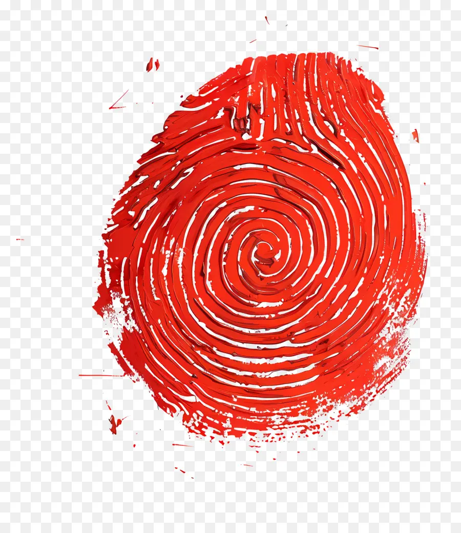 Красный отпечаток пальца，Closeup PNG