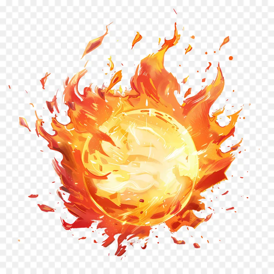 Fireball，Огненная сфера PNG