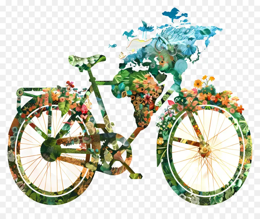 Всемирный день велосипеда，Листовый велосипед PNG
