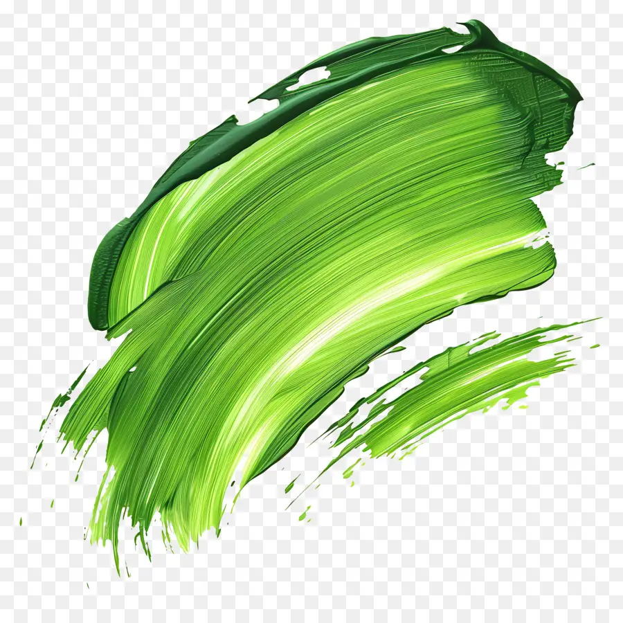 Зеленая краска кисти，зеленая кисть PNG