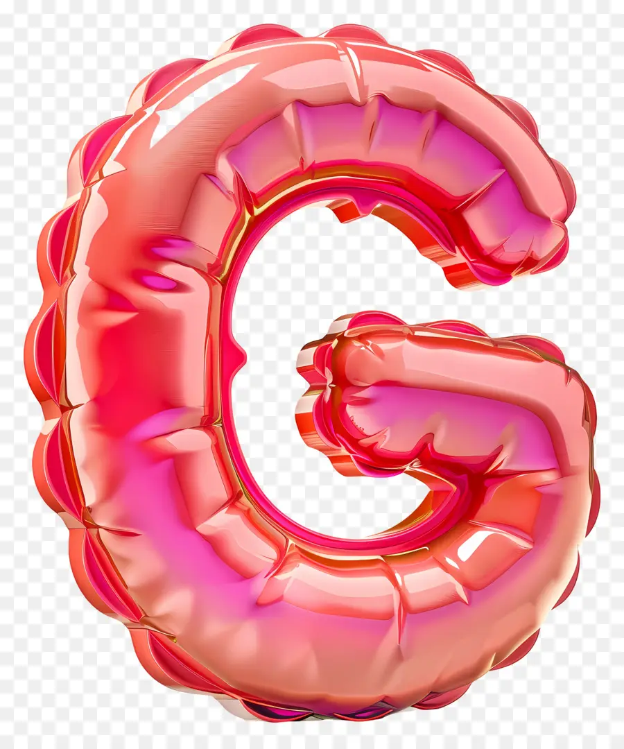Буква G，Pink Balloon PNG