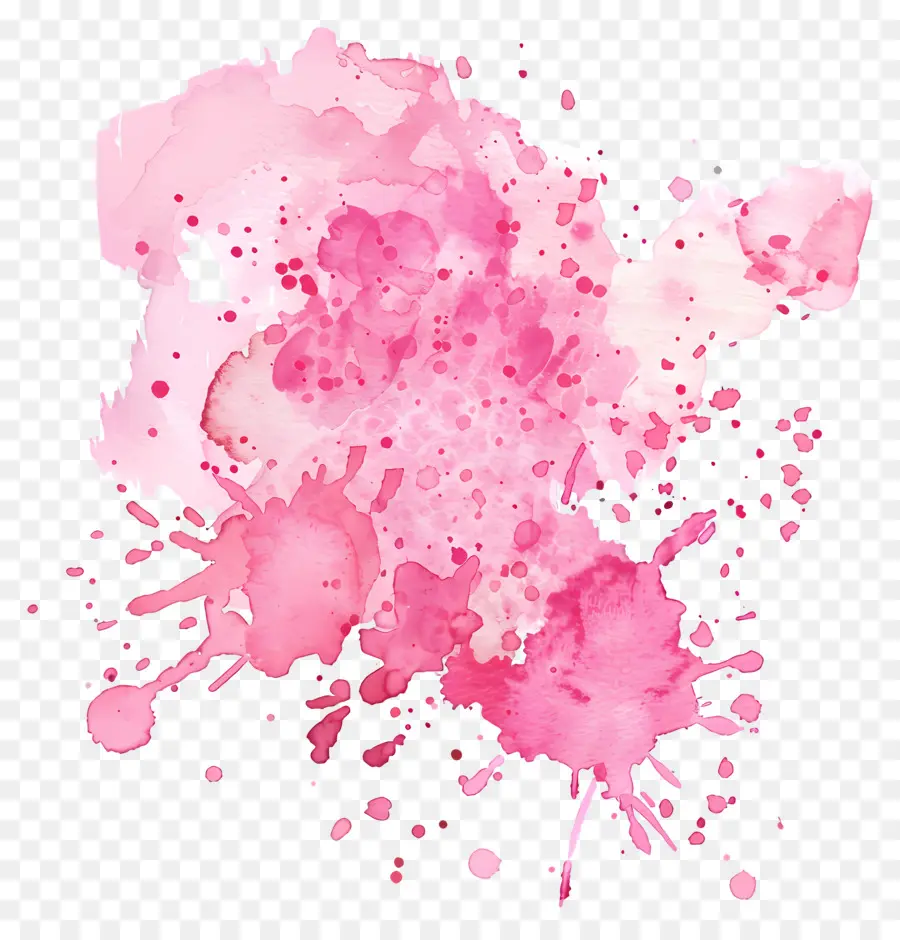 розовая акварель пятно，акварельный фон PNG