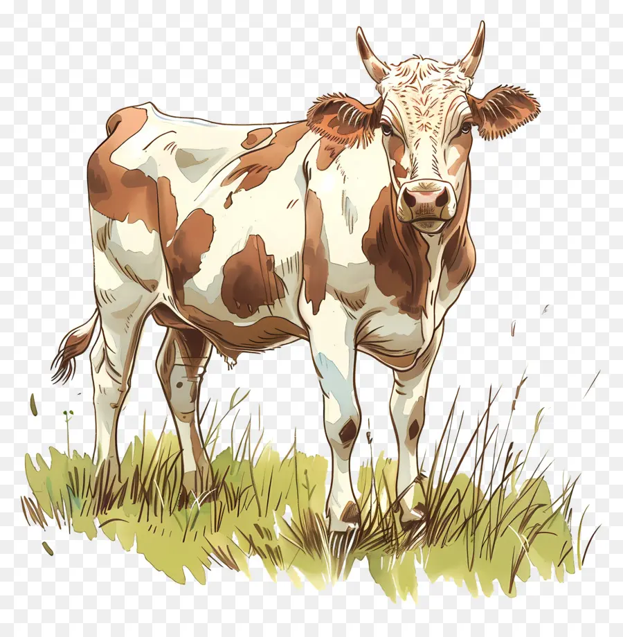 корова，картина корова PNG