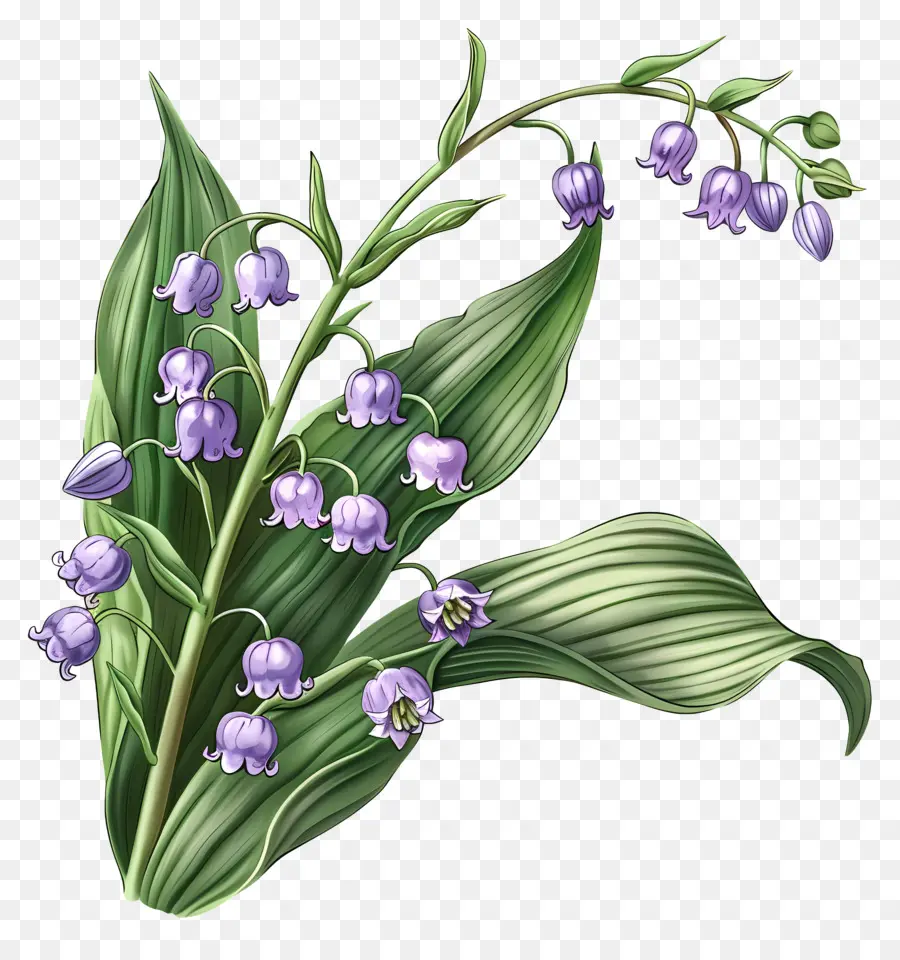 пурпурная лилия из долины，цветы PNG