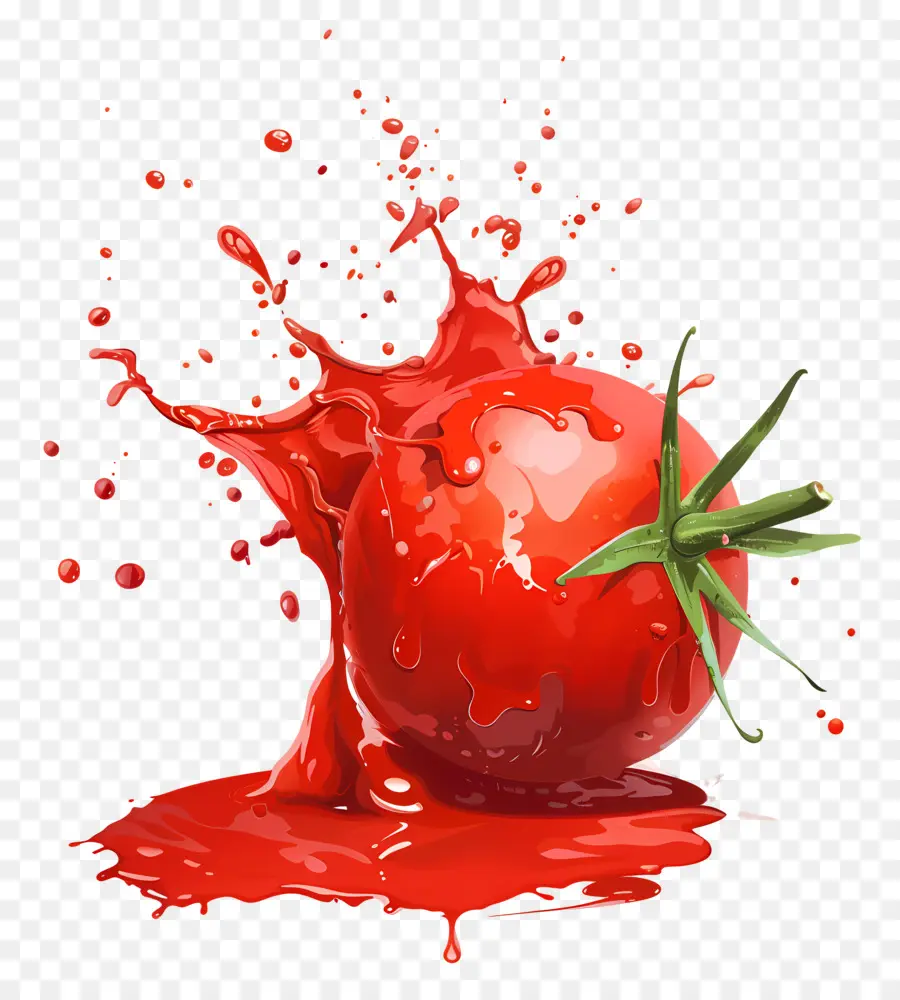 Впрыскивать томатный соус，Помидор PNG