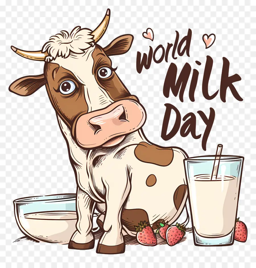 Всемирный День Молока，корова PNG