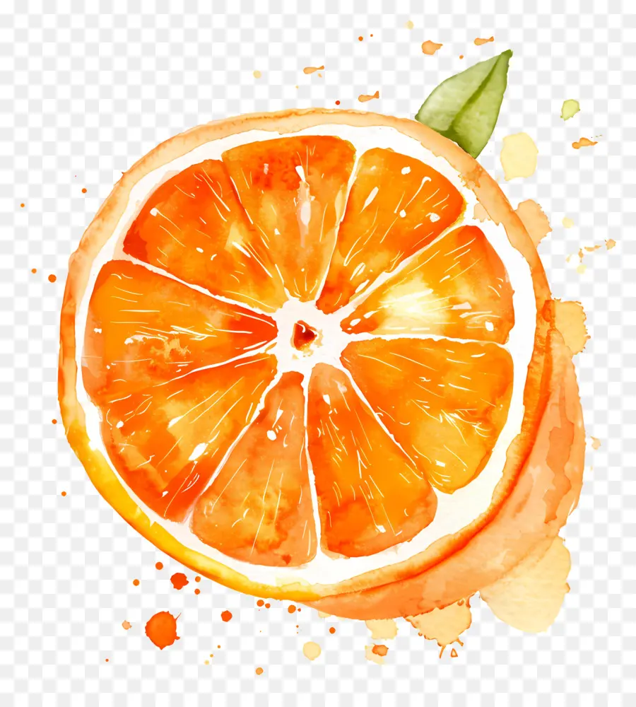 Оранжевое акварельное пятно，оранжевый PNG
