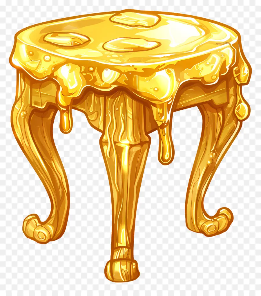 Табурет，золотой стол PNG
