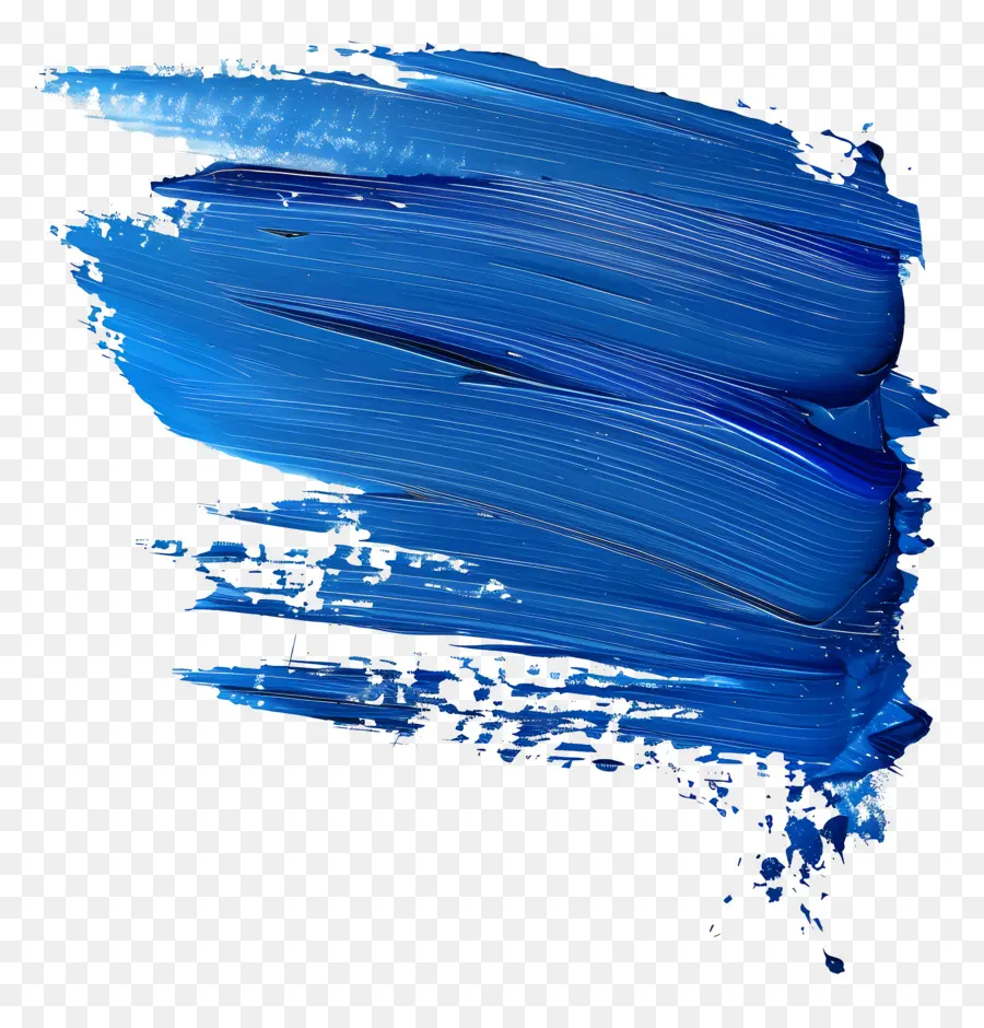 Синяя краска кисти，Абстрактное искусство PNG