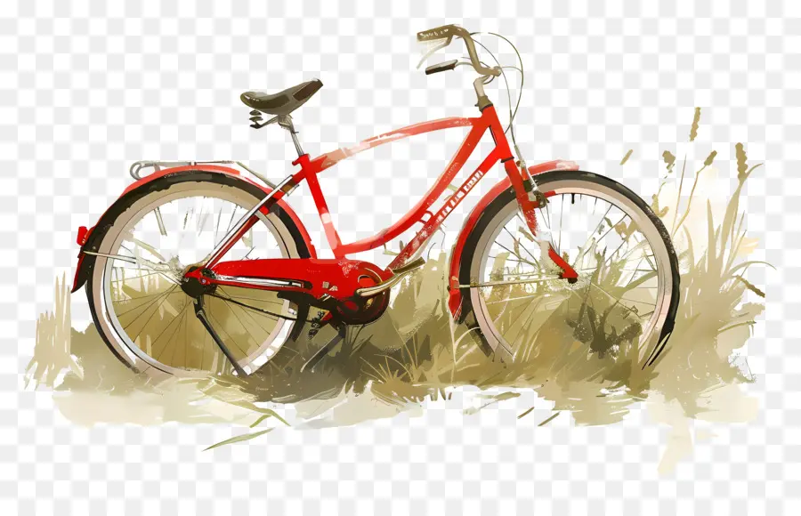 Всемирный день велосипеда，красный велосипед PNG