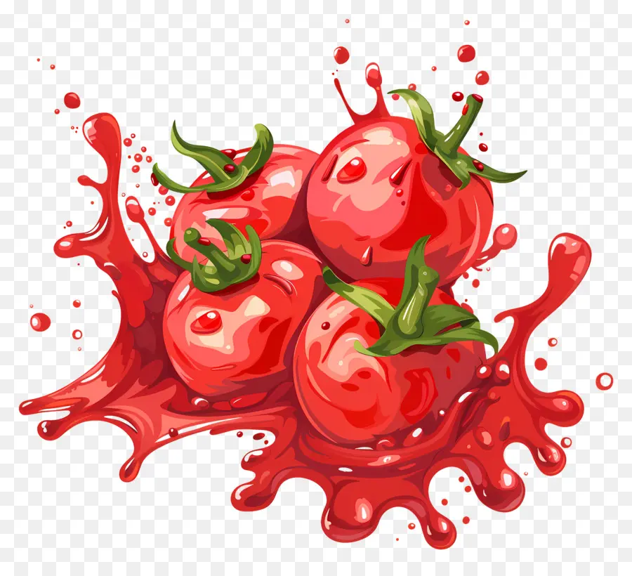 Брызг томатный соус，спелые помидоры PNG