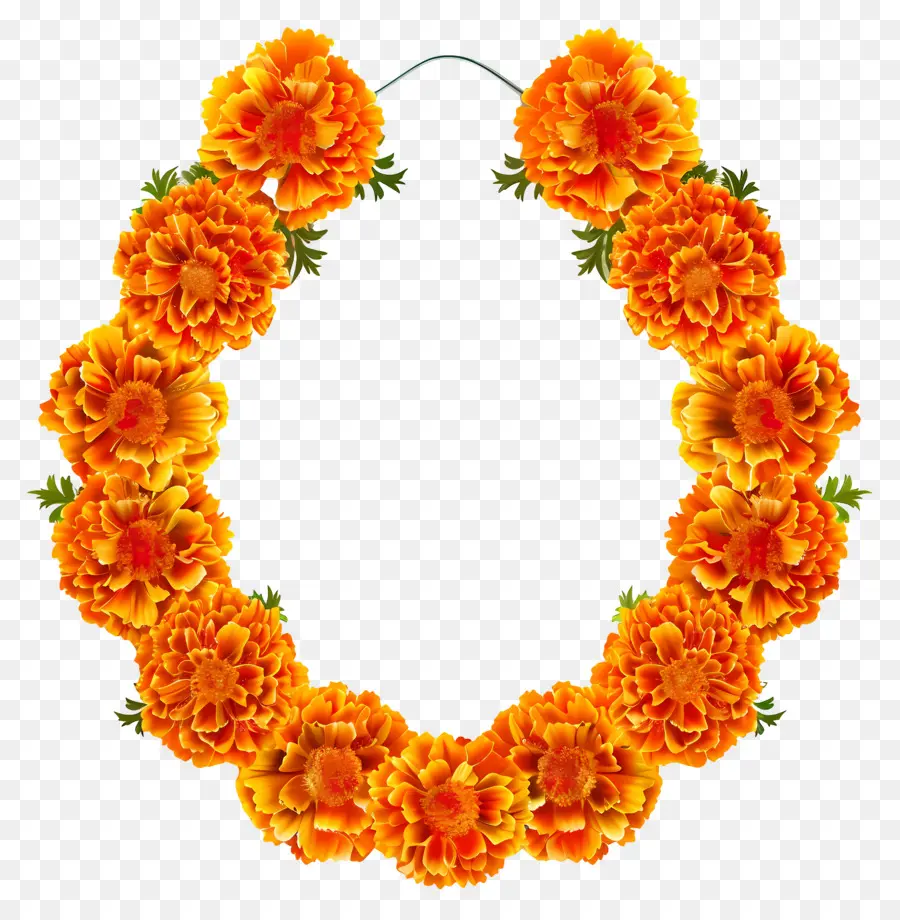 Колигажный цветок Торан，Оранжевая гвоздика венок PNG