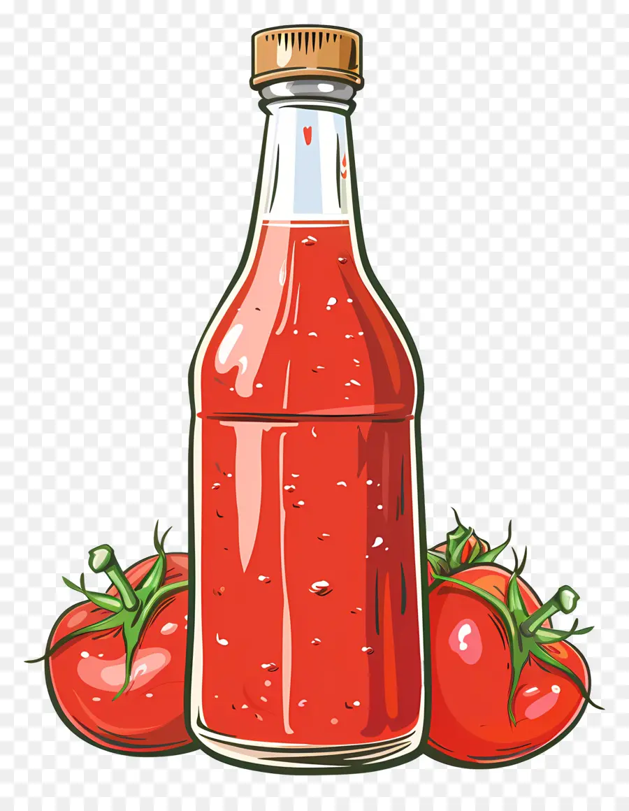 бутылка томатный соус，томатный кетчуп PNG