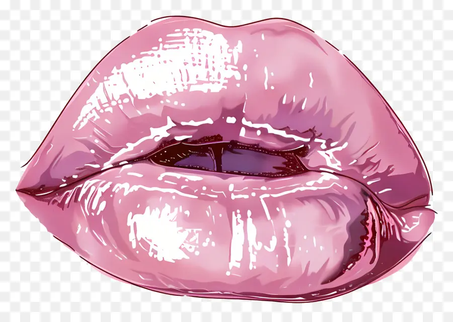 Розовый поцелуй Марк，Lips PNG
