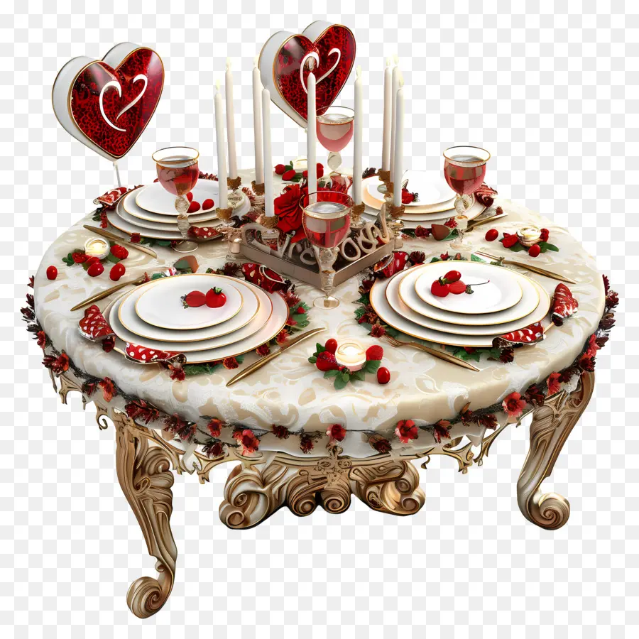Романтический обеденный стол，обеденный стол PNG