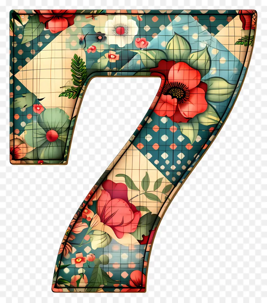 номер 7，Floral Pattern PNG