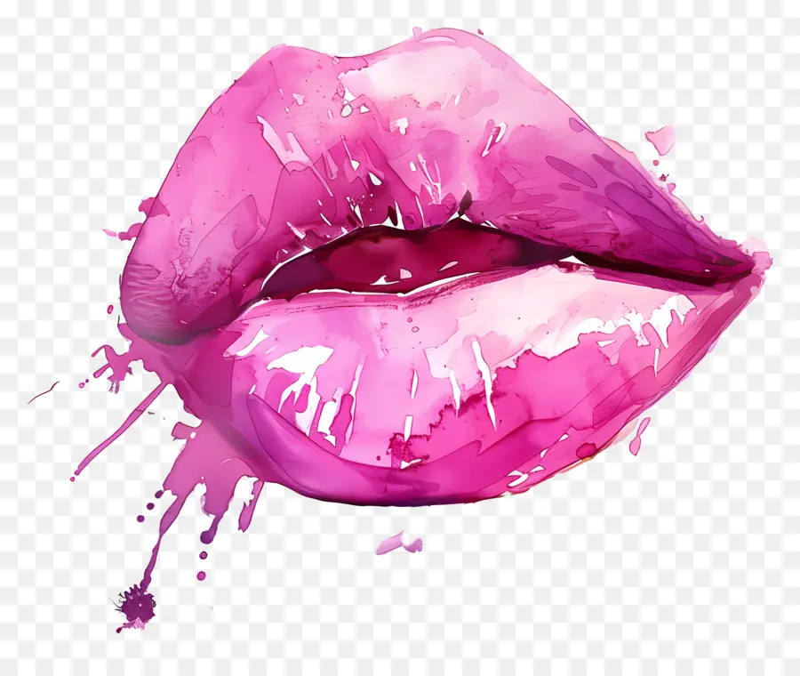 Розовый поцелуй Марк，розовая помада PNG