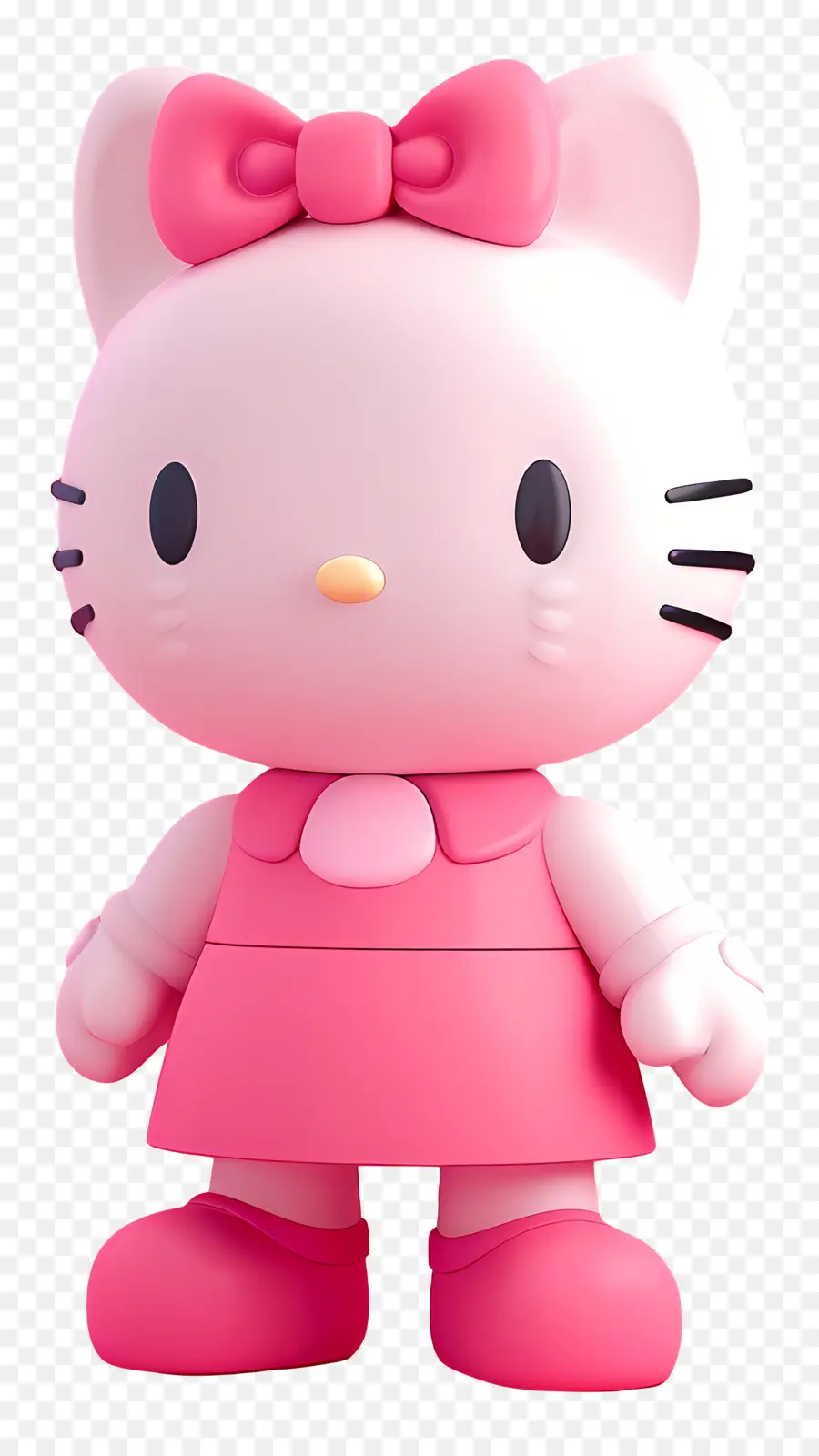 Привет Китти，Розовый мультипликационный кот PNG