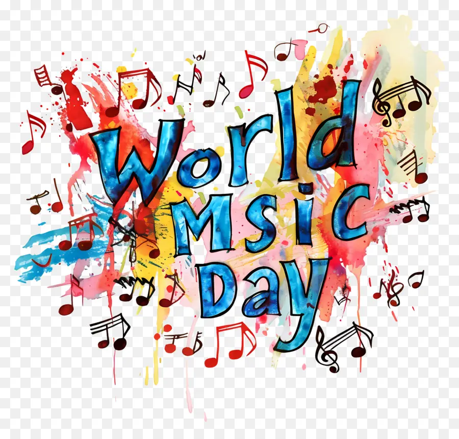 Всемирный день музыки，Абстрактная живопись PNG