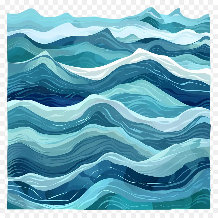 Волны Океана，цифровое искусство PNG
