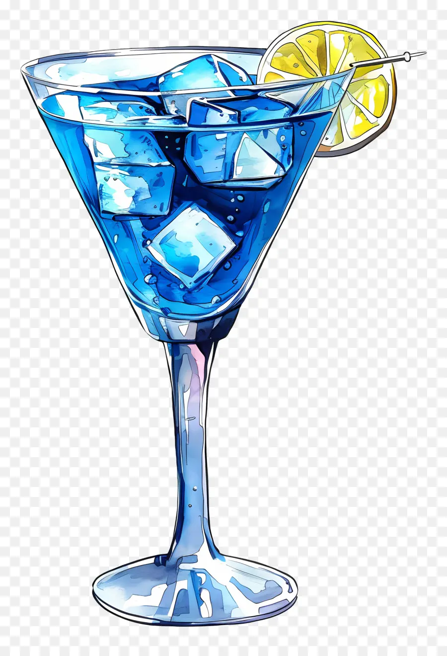 синий коктейль，Мартини PNG