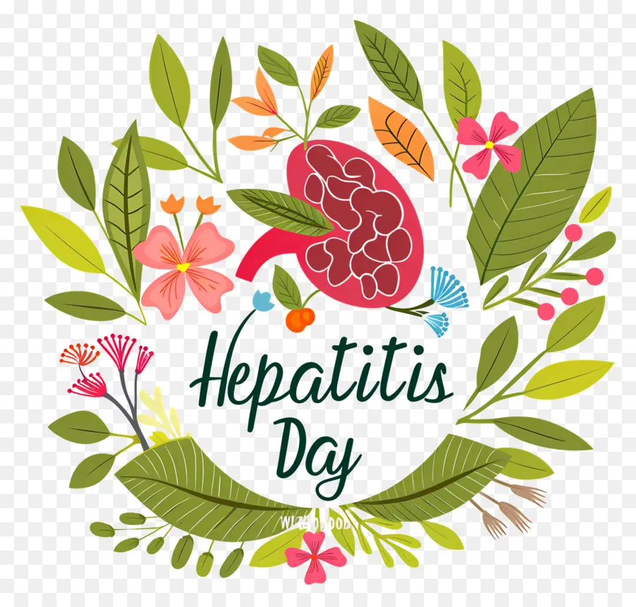 Всемирный день борьбы с гепатитом，Венок PNG