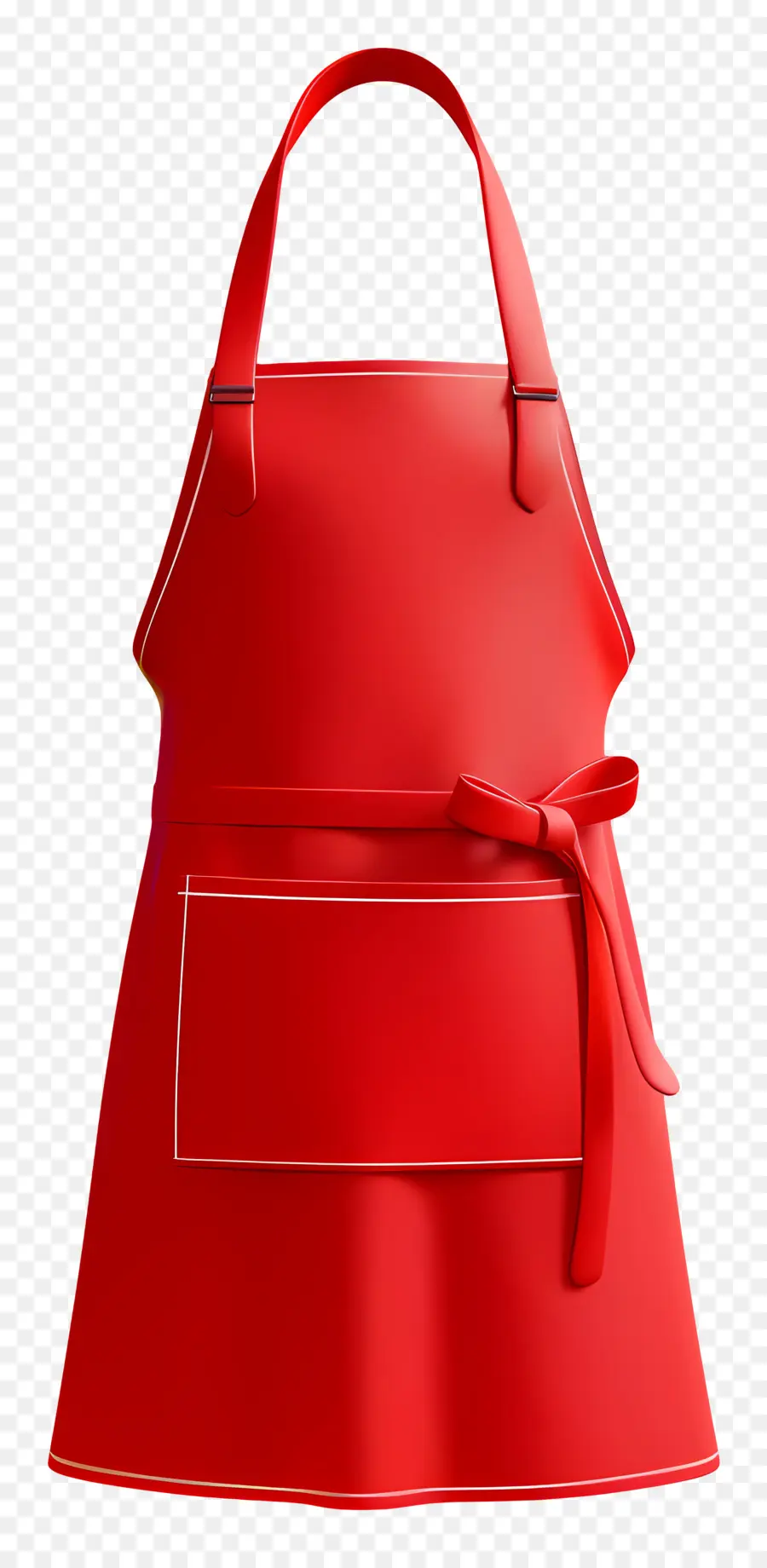 Красный Фартук，большой карман PNG