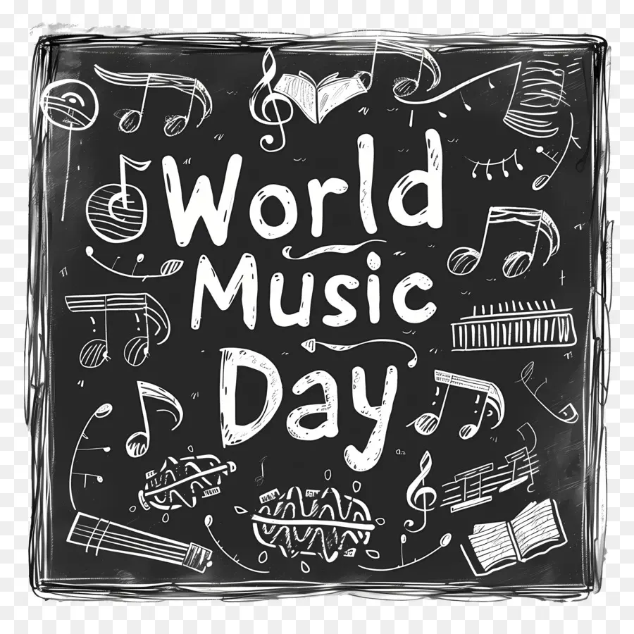 Всемирный день музыки，доска PNG