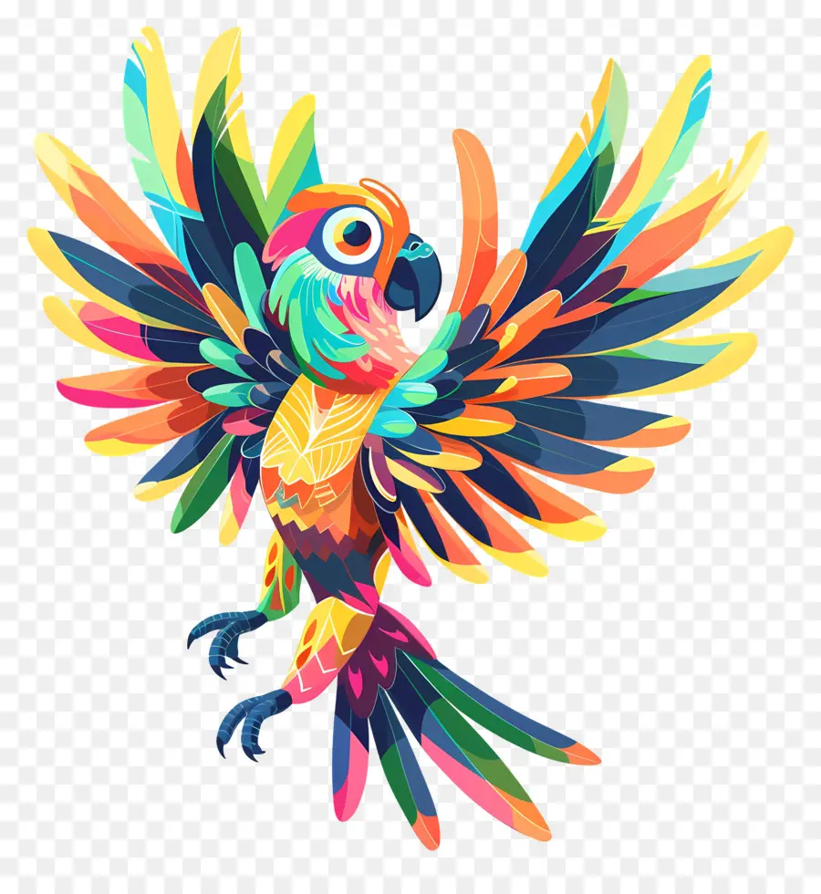 Птица，разноцветный попугай PNG
