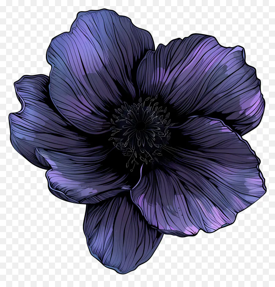 простой цветок，фиолетовый цветок PNG