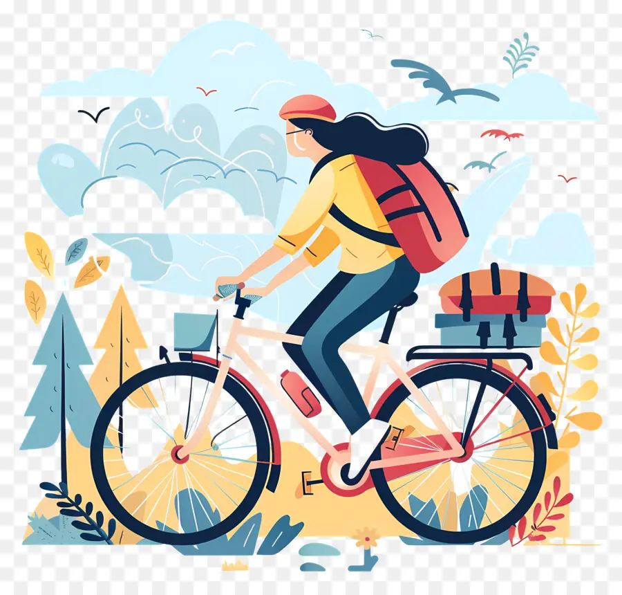 Всемирный день велосипеда，лес PNG