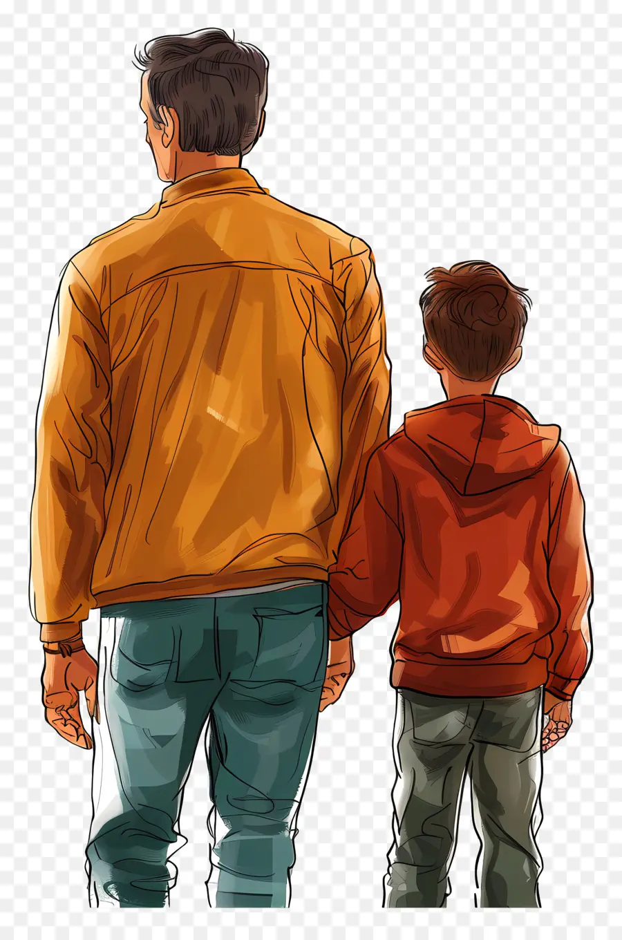Отец и сын，папа и сын PNG
