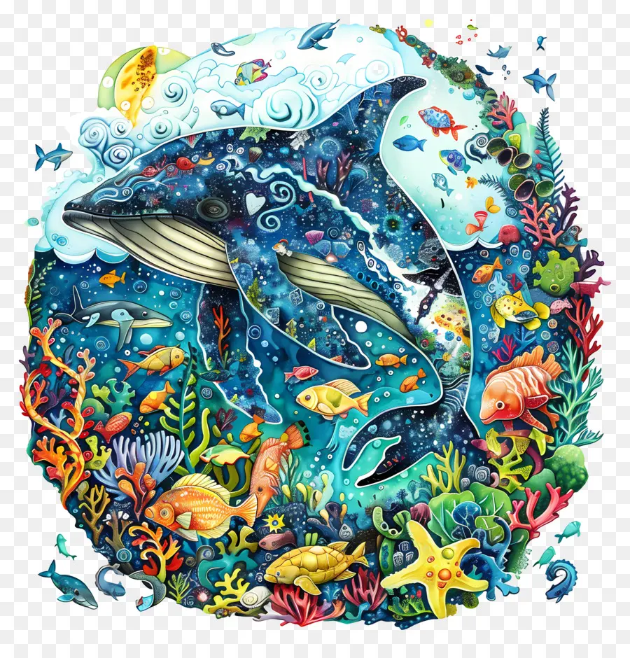 Всемирный день океанов，Кит PNG