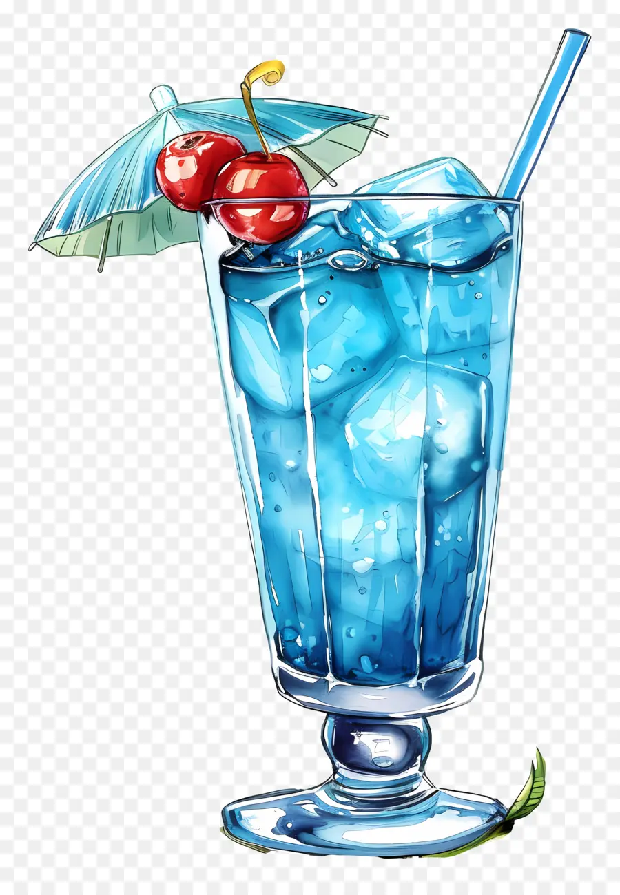 синий коктейль，Коктейль PNG