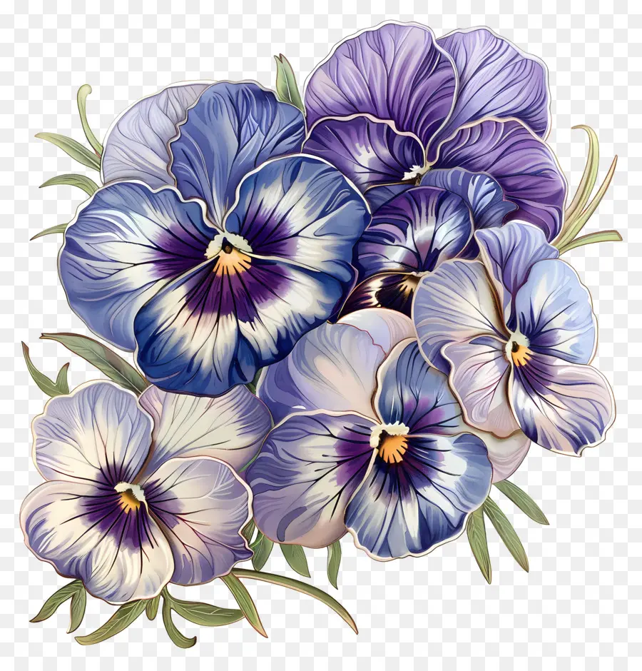 Пансийные цветы，панис PNG