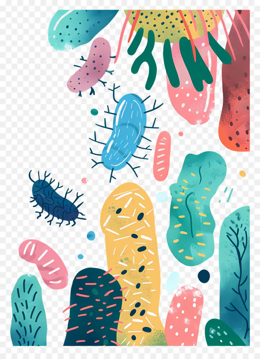 Бактерии，микроорганизмы PNG